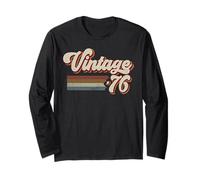Vintage 1976 Retro Sunset Classic 50-Year-Old 50th Birthday Maglia a Manica