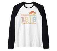 Vintage 1978 Limited Edition Classic 1978 Vintage Birthday Maglia con Maniche Raglan