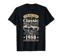 Vintage 1980 Birthday Classic Car for Legends Born in 1980 Maglietta