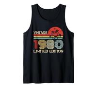 Vintage 1980 Limited Edition Retro Year Vintage Birthday Canotta