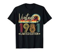 Vintage 1981 40th Birthday Gift 40 Years Old Limited Edition Maglietta