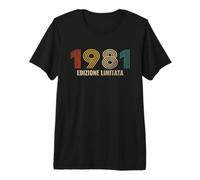 Vintage 1981 Edizione Limitata 40 Anni di Compleanno Uomo Maglietta Premium