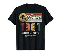 Vintage 1981 Parti Originali Palme Per Il 45° Compleanno Maglietta