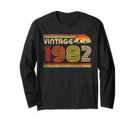 Vintage 1982 Classic 1982 Vintage Year Men Women Birthday Maglia a Manica