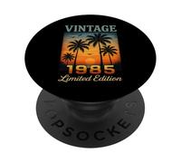 Vintage 1985 Edizione Limitata Retro Palma 41 Anni Compleanno PopSockets PopGrip Adesivo
