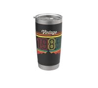 Vintage 1985 Retro Montagne Bicchiere termico in acciaio inox doppia parete
