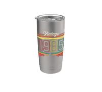 Vintage 1985 Retro Montagne Bicchiere termico in acciaio inox doppia parete