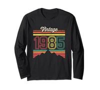 Vintage 1985 Retro Montagne Maglia a Manica