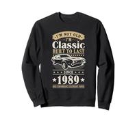 Vintage 1989 Birthday Classic Car for Legends Born in 1989 Felpa