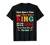 Vintage 1989 Birthday King Born in 1989 Legendary Men Maglietta