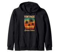 Vintage 1989 Edizione Limitata 36 Anni Compleanno Retro Palm Felpa con Cappuccio