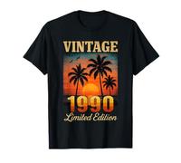 Vintage 1990 Edizione Limitata Retro Palm 35 Anni Compleanno Maglietta