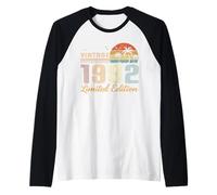Vintage 1992 Limited Edition Classic 1992 Vintage Birthday Maglia con Maniche Raglan