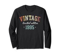 Vintage 1995 Limited Edition 30-Year-Old Gifts 30th Birthday Maglia a Manica