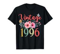 Vintage 1996 Floral Hippie Groovy Wildflower 30th Birthday Maglietta