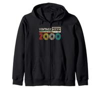 Vintage 2000 Classic Birthday 2000 Cassette Tape Vintage Felpa con Cappuccio