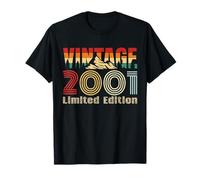 Vintage 2001 Limited Edition Retro Year Vintage Birthday Maglietta