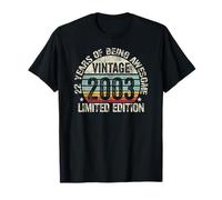 Vintage 2003 Birthday Gift Shirt 22 Years of Awesome Maglietta