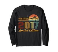 Vintage 2017 Limited Edition Classic 2017 Vintage Birthday Maglia a Manica
