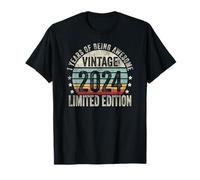 Vintage 2024 Birthday Gift Shirt 1 Years of Awesome Maglietta