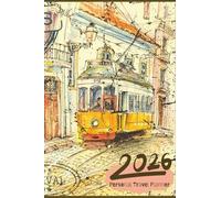 Vintage 2026 Mini Personal Travel Planner; Roomy A6 (4x6"), 180 Pages; Cover Design 1: With Weekly Travel Planning Pages, Monthly Travel Overview and Budget Tracker