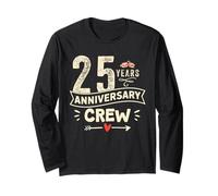 Vintage 25 years marriage anniversary Crew couple His/Her Maglia a Manica