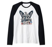 Vintage 250 Anni in Dio Ci fidiamo di Eagle 1776-2026 - USA Maglia con Maniche Raglan