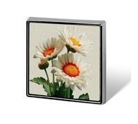 Vintage 3 margherite bianche Cottage Core Unisex Spille & Pins Quadrati Leggero Risvolto Distintivo Gioielli per Abbigliamento Scialle Cappello