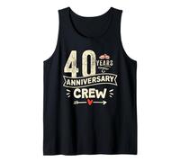 Vintage 40 years marriage anniversary Crew couple His/Her Canotta