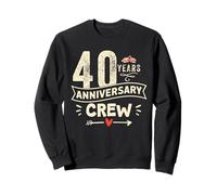 Vintage 40 years marriage anniversary Crew couple His/Her Felpa