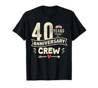 Vintage 40 years marriage anniversary Crew couple His/Her Maglietta