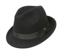 Vintage 40s/50s Stile Feltro Trilby Cappello BNWT / Nuovo 100% Lana GANGSTER/M/