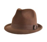 Vintage 40s/50s Stile Feltro Trilby Cappello BNWT / Nuovo 100% Lana GANGSTER/M/