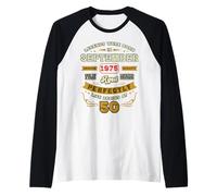 Vintage 50° Compleanno Leggenda Nato Settembre 1975 50 Year Maglia con Maniche Raglan