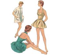 Vintage 50s Motivo,Cavezza Collo Costume da Bagno & Spiaggia Coat - Multi Taglie