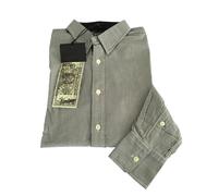 VINTAGE 55 camicia uomo linea GANGS OF NEW YORK righe bianco/nero 100% cotone