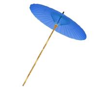 Vintage 6.5ft Chinese Patio Umbrella - Waterproof Oriental Parasol with Bamboo Pole UV Protection Sunshade for Outdoor Garden Dark Green Oil Paper Design
