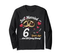 Vintage 6 years marriage anniversary Crew legends His/Her Maglia a Manica
