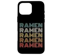 Vintage 60s 70s Font Colors Ramen Lover Restaurant Staff Custodia per iPhone 16 Pro Max