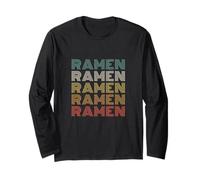 Vintage 60s 70s Font Colors Ramen Lover Restaurant Staff Maglia a Manica