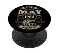 Vintage 60th Birthday Legend maggio 1966 60 year regalo PopSockets PopGrip Adesivo