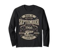 Vintage 60th Birthday Legend Settembre 1966 60 Year Old Gift Maglia a Manica