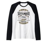 Vintage 60th Birthday Legend Settembre 1966 60 Year Old Gift Maglia con Maniche Raglan
