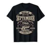Vintage 60th Birthday Legend Settembre 1966 60 Year Old Gift Maglietta