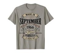 Vintage 60th Birthday Legend Settembre 1966 60 Year Old Gift Maglietta