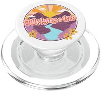 Vintage 70s Illustration Hiker Camper Nature Lover PopSockets PopGrip per MagSafe