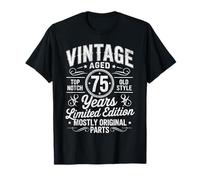 Vintage 75° Compleanno per Uomo Donna 75 Anni Maglietta