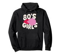 Vintage 80's Slogan Themed Party, Lips Bubble 80s Girls Felpa con Cappuccio