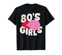 Vintage 80's Slogan Themed Party, Lips Bubble 80s Girls Maglietta
