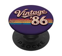 Vintage '86 1986 stile invecchiato quarantesimo compleanno PopSockets PopGrip Adesivo